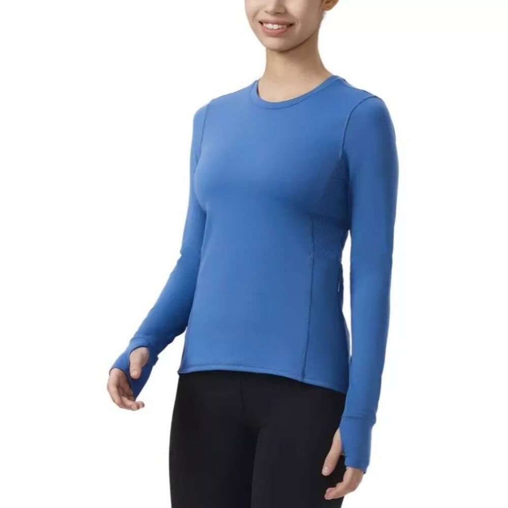 SPYDER Active Women XL Long Sleeve Pullover Activewear Pocket Shirt Thumb Hole